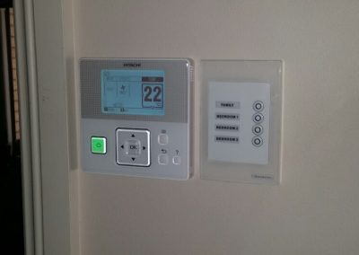 We installed a wall mounted zone controller and touch pad for this Walkerville client's 10KW Hitachi ducted AC